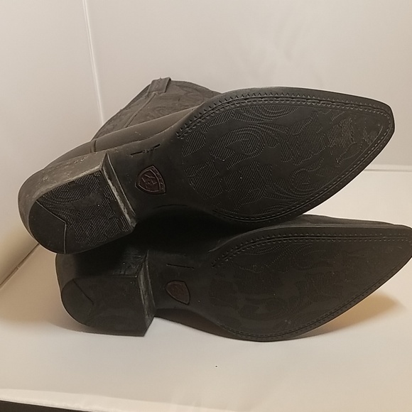 Ariat Heritage Black Leather Western Boots US 7B - Picture 3 of 8